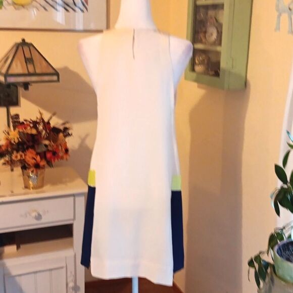 Tibi Colorblock Silk Paillette Front Shift Dress. Y2K. Austin Powerful - Picture 6 of 12